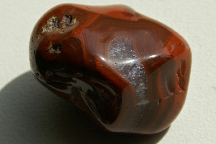 A beautiful agate found while gem mining in Wisconsin