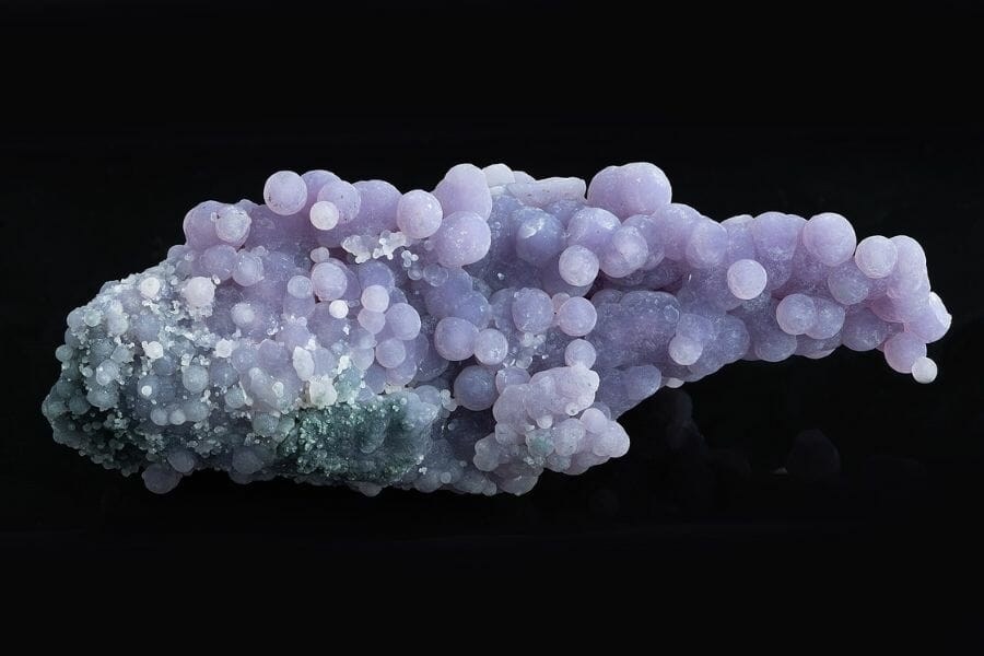 Light purple grape-looking Agate discovered while gem hunting at the Meadow Creek Pass