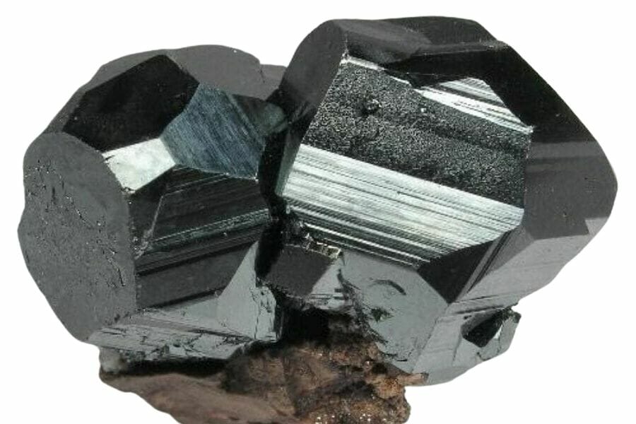 A cluster of black hematite