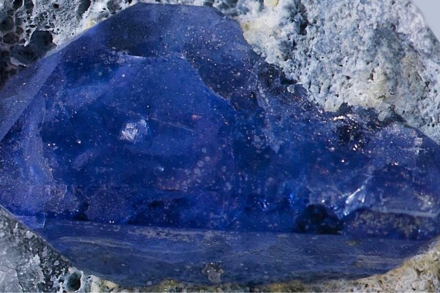 A stunning Benitoite located while gem mining in California