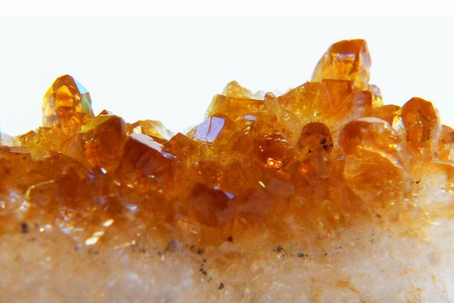 A beautiful, yellow Citrine found while gem mining