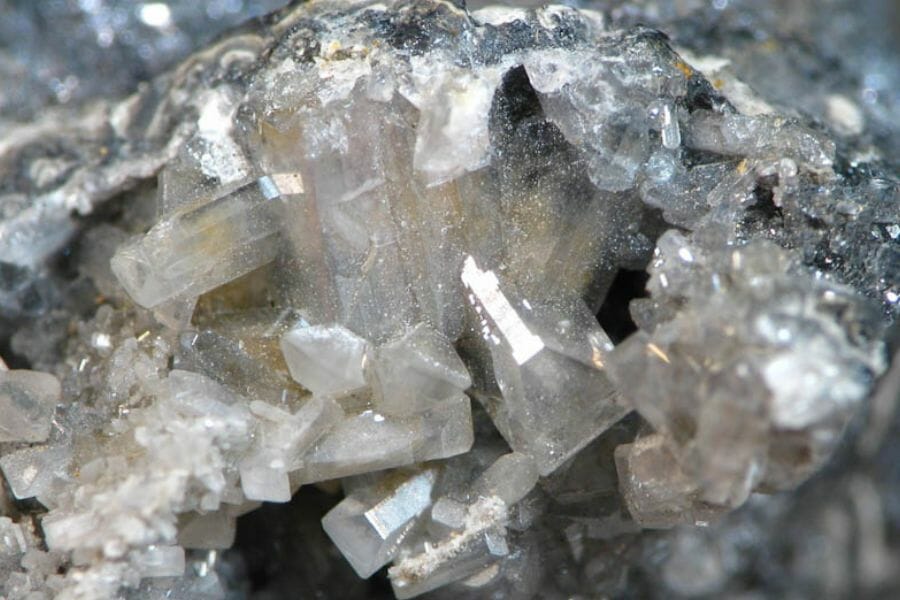 A stunning Anglesite discovered while gem hunting in Maine
