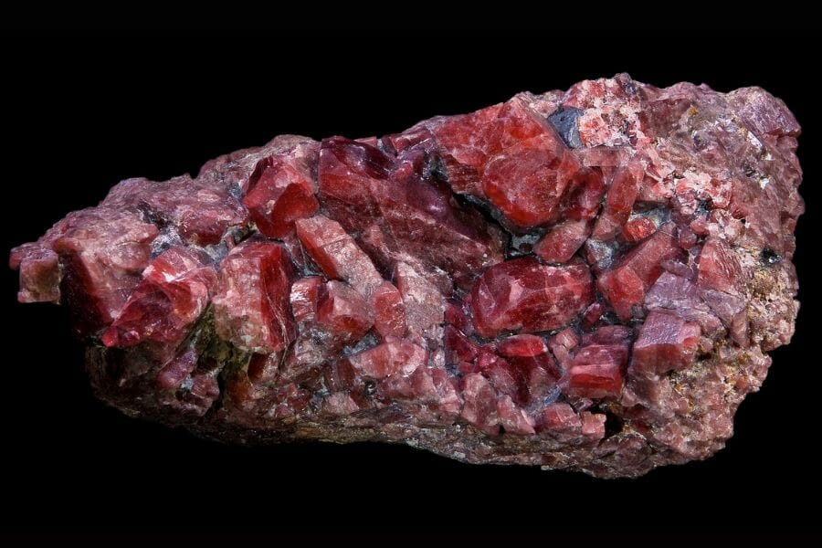 A black-red Rhodonite found while gem mining in Massachusetts