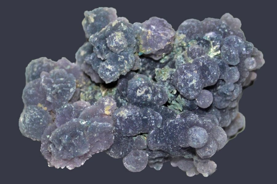 A cloud-like violet grayish Chalcedony found while gem mining