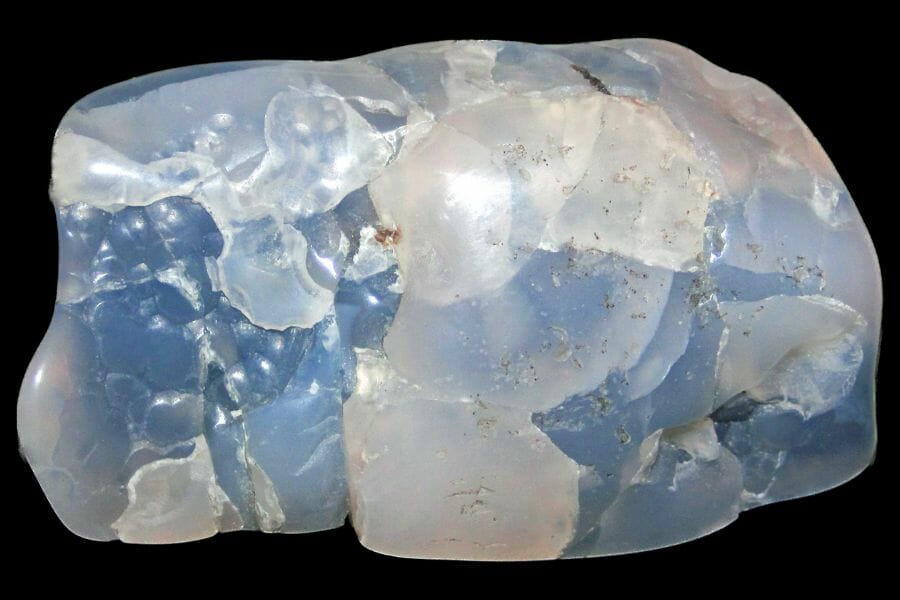 A huge Blue Chalcedony found while gem mining in Nebraska