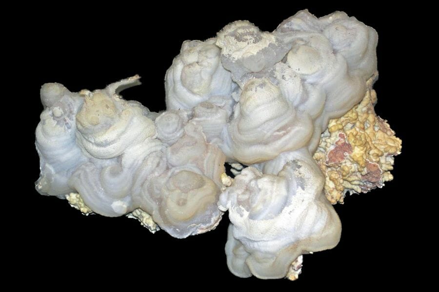 A white cluster of Chalcedony found while gem mining