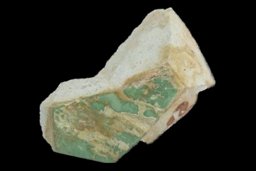 A beautiful, green Turquoise found while gem mining at Cerrillos Turquoise Mine