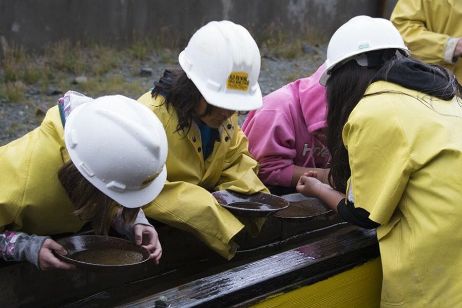 Kids gem mining at Old Hundred Gold Mine