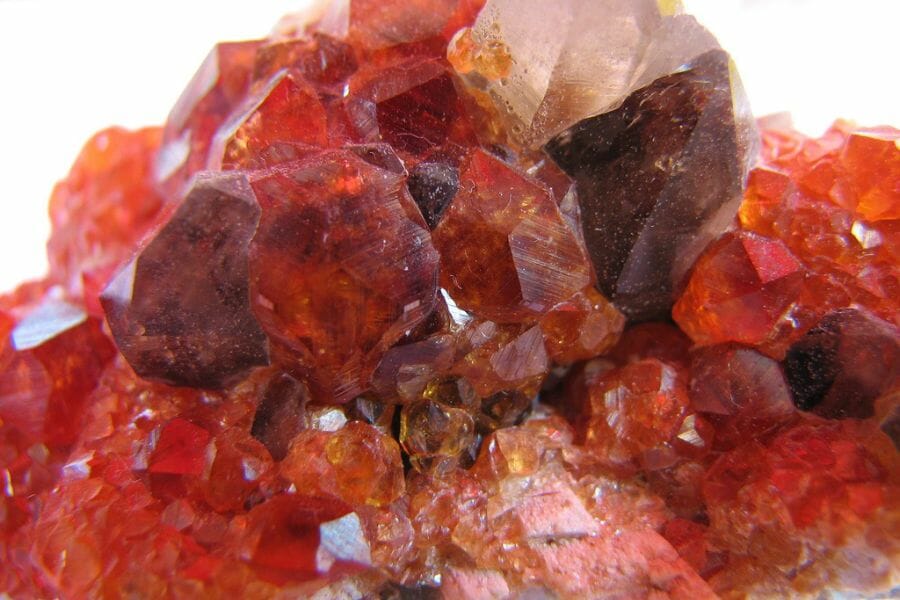 A beautiful, intricate orange Garnet found while gem mining in Pennsylvania