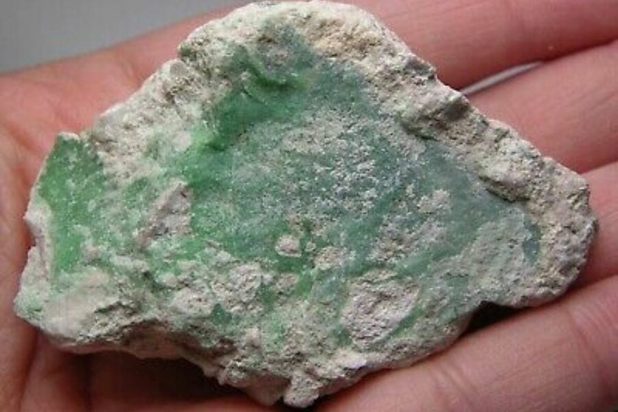 A rare variscite found while gem mining in Utah