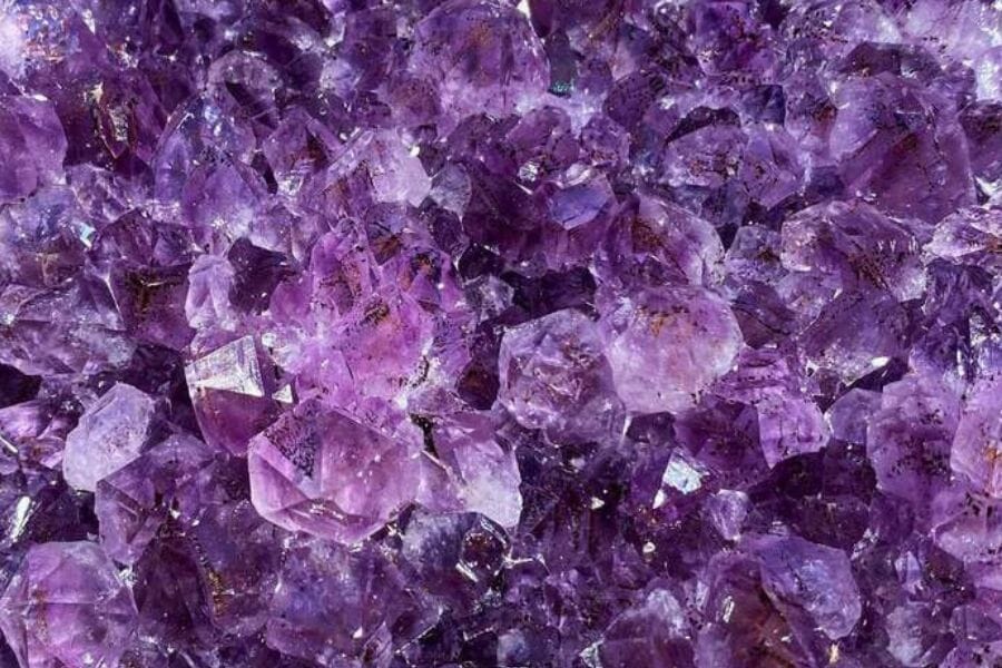 A cluster of mesmerizing Amethyst located while real gem mining in South Dakota