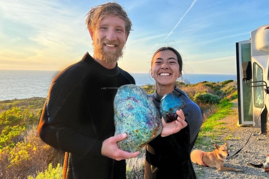 Two people found huge Jadeites while real gem mining in California