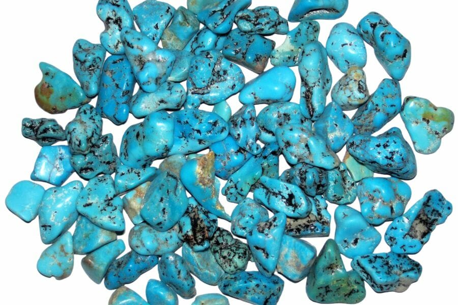 Several turquoise stones found around Arizona