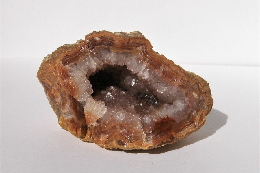 A pretty agate geode with different brown hues