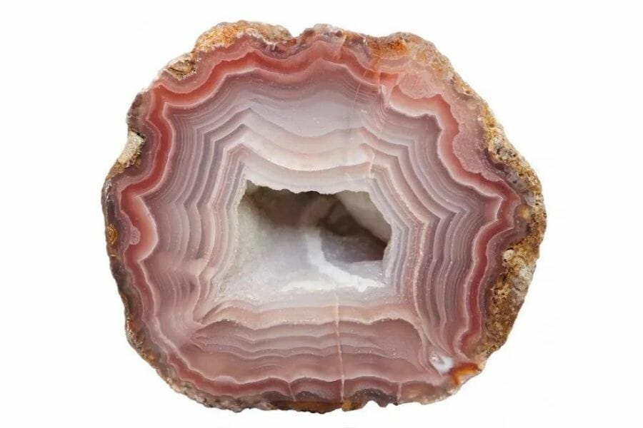 A gorgeous pink agate with different hues
