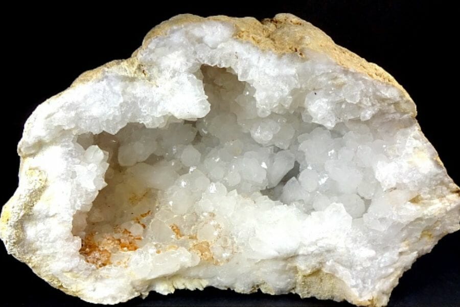 A big chunk of barite geode with bubble-like crystals inside