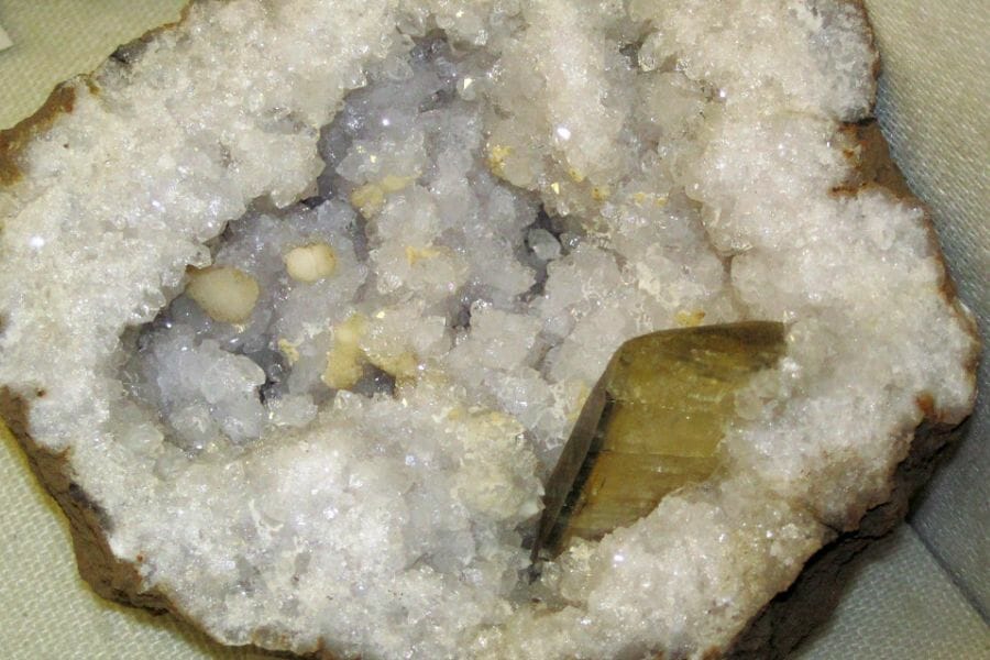 A pretty barite geode with other minerals present