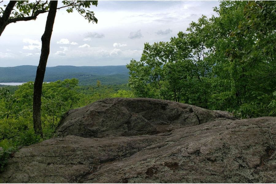 A wonderful view from an area where you can find geodes at Bergen County