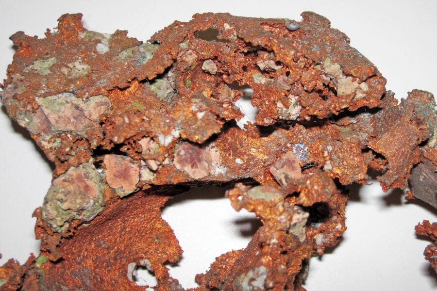 An intricate specimen of brownish bronze Copper