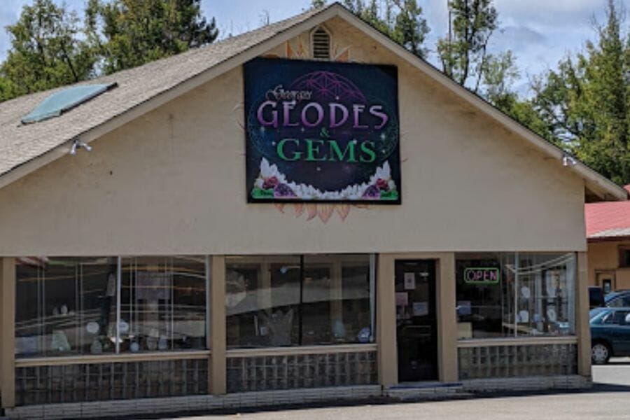 Rocks and geodes available at George's Geodes and Gems in Willits