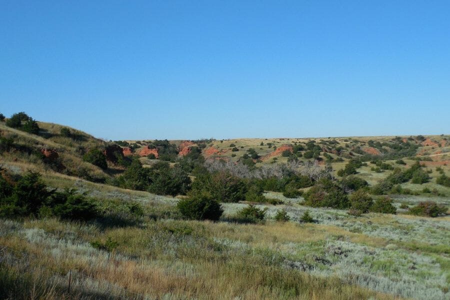 Grasslands at Harper County where you can search for geodes