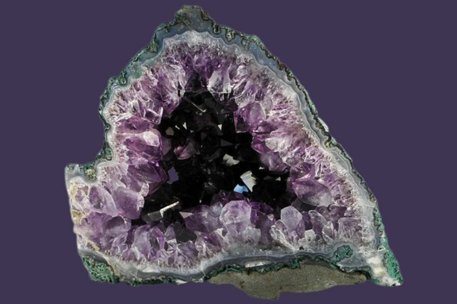The other half of an Amethyst geode in Illinois