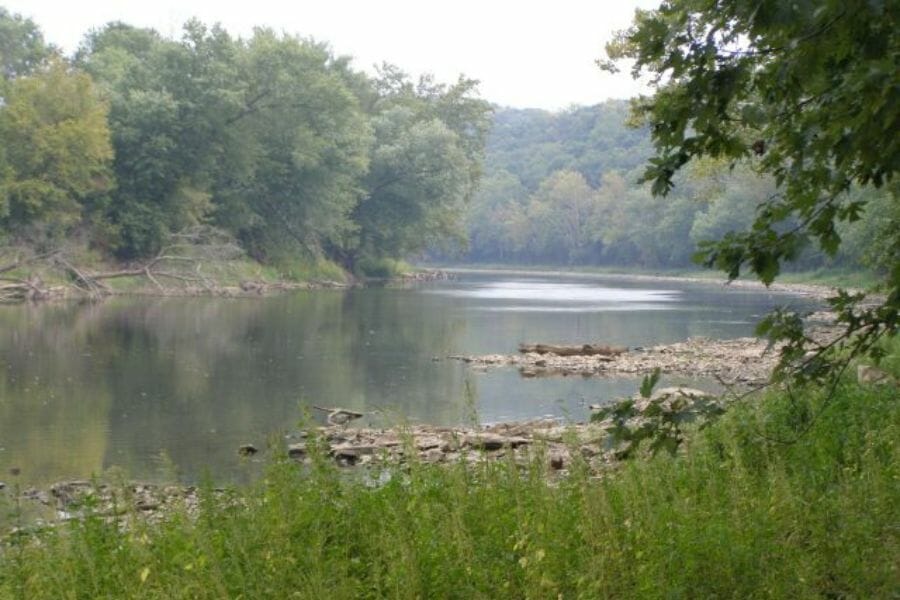 A view of the White River located at Jackson County