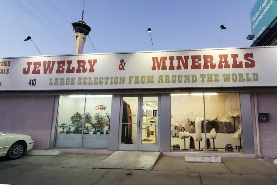 Customers and rock collectors can buy geodes and other rocks and minerals at Jewelry and Minerals