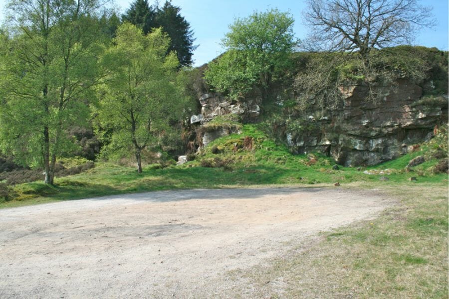 A peek at the rock formations at the Cheapside Quarry