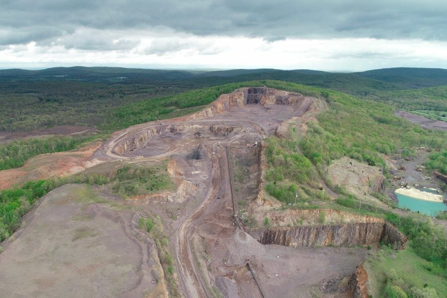 A bird's eyeview of the entire Weber Quarry