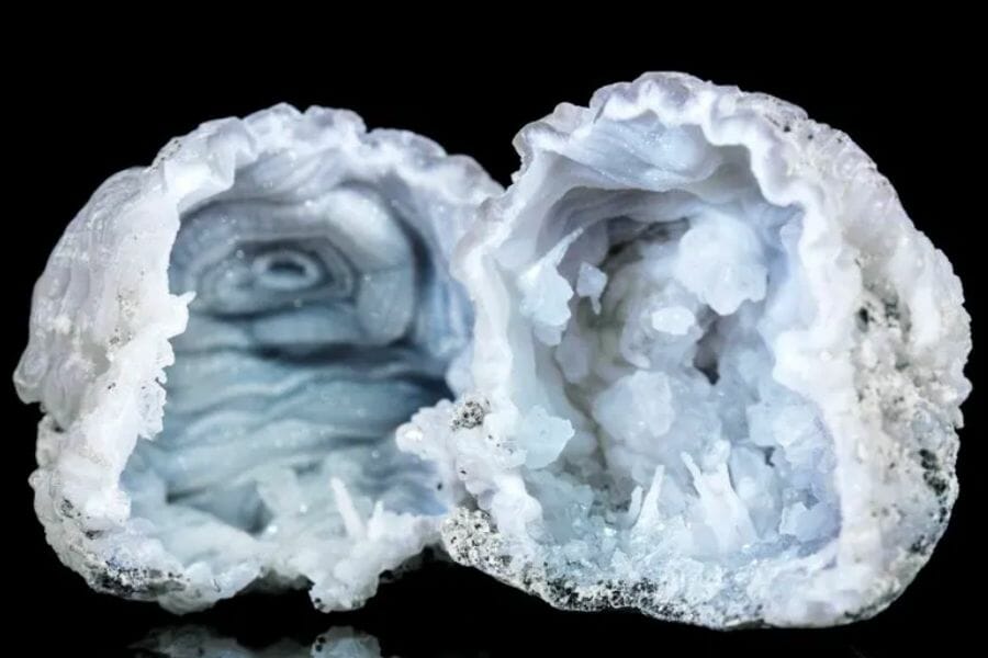 A captivating sample of an open drusy quartz geode