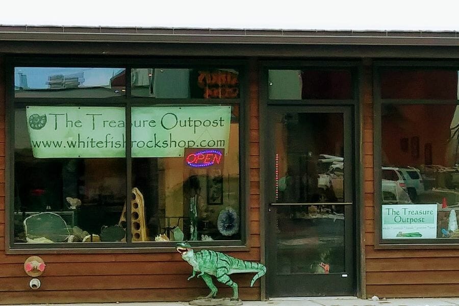 A look at the front window of The Treasure Outpost