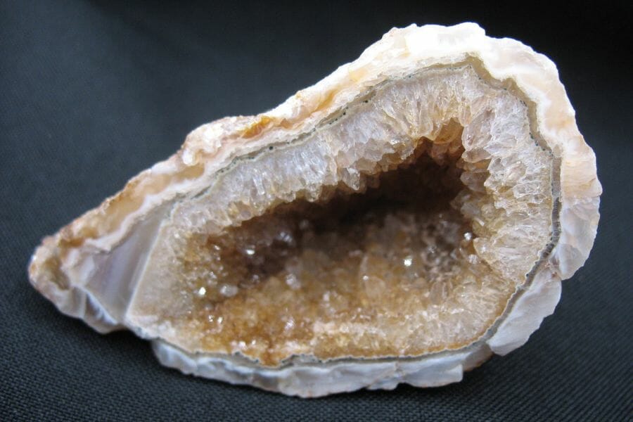 A gorgeous geode with different crystals inside