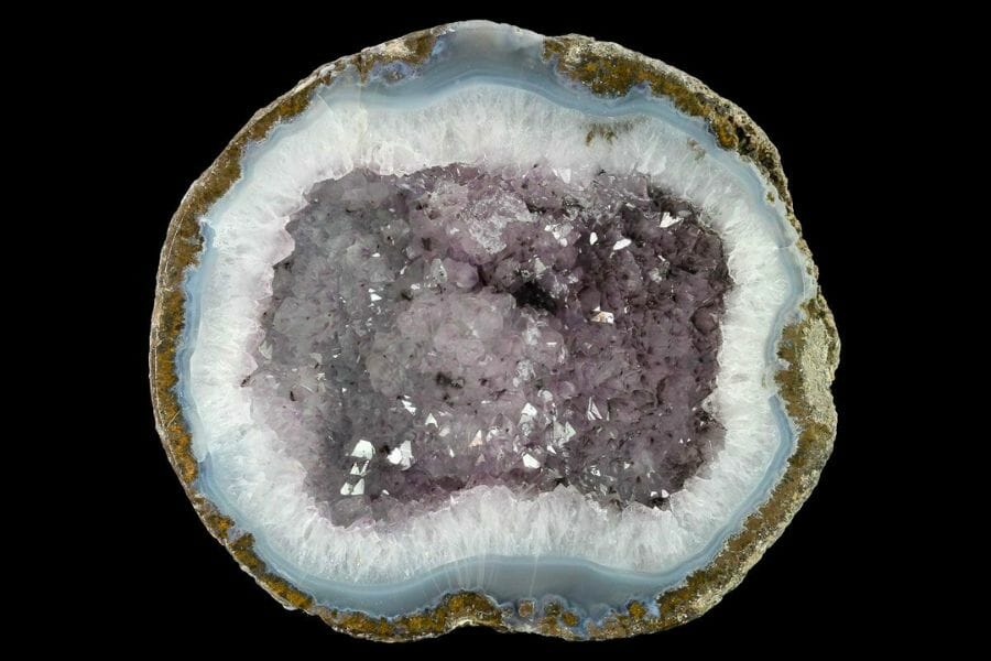A beautiful amethyst geode that can be found in New Mexico