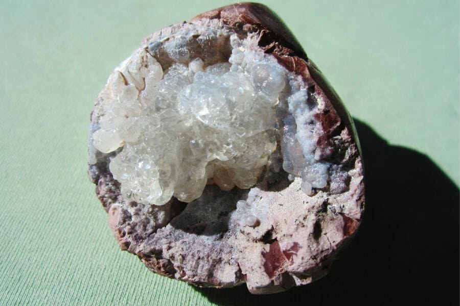 A sample of a mesmerizing Hyalite Opal Geode