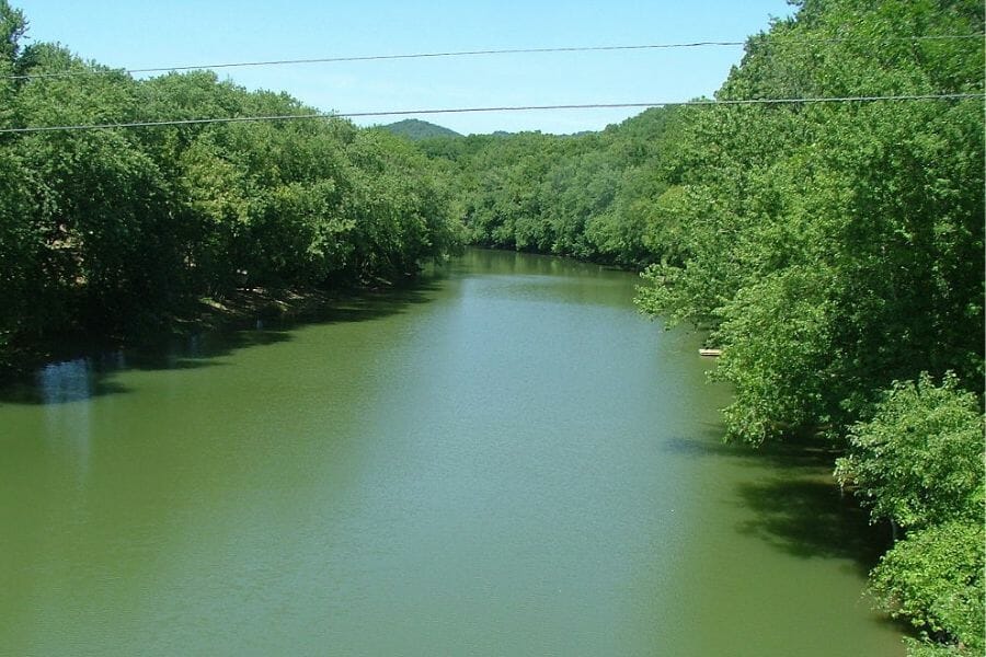 A scenic view of a creek at Adams County