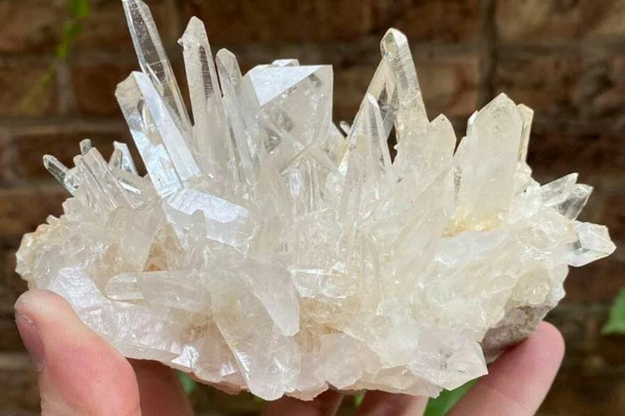 White quartz cluster from Oxford County