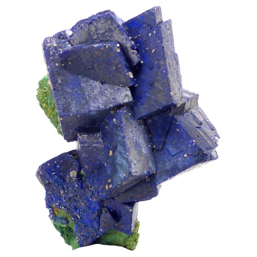 blocky deep blue azurite crystals