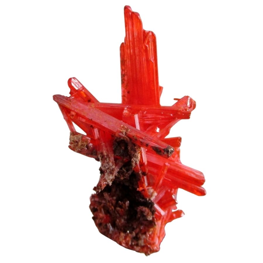 needle-like red crocoite crystals