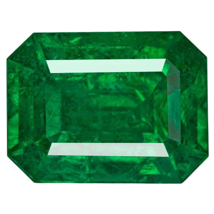 bright green emerald cut emerald