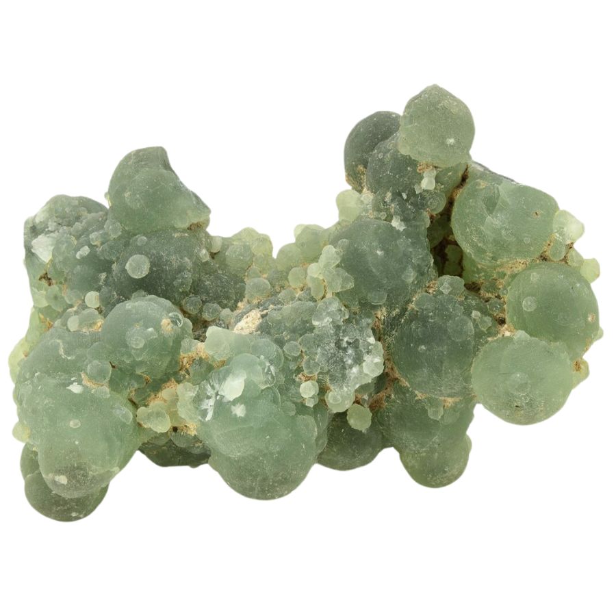 green botryoidal prehnite crystals