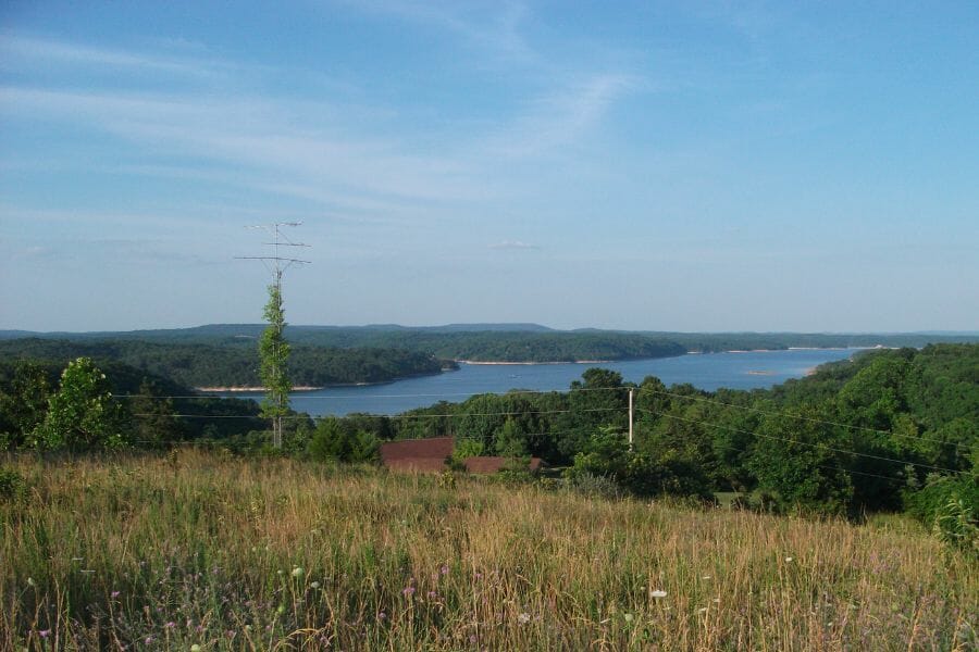 A view of the Prairie Creek from the top of a nearby mountain