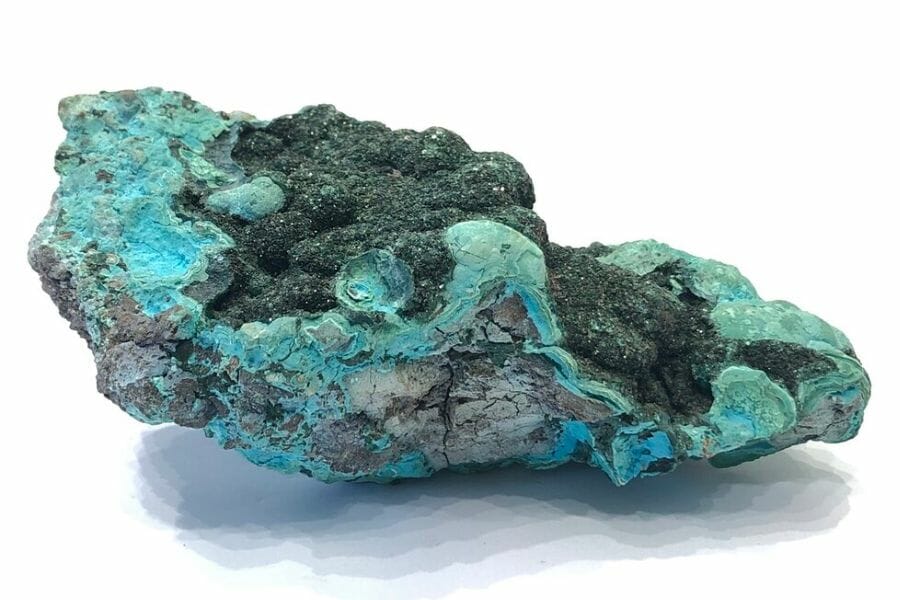 A piece of beautiful bluish-green Chrysocolla and Malachite crystal