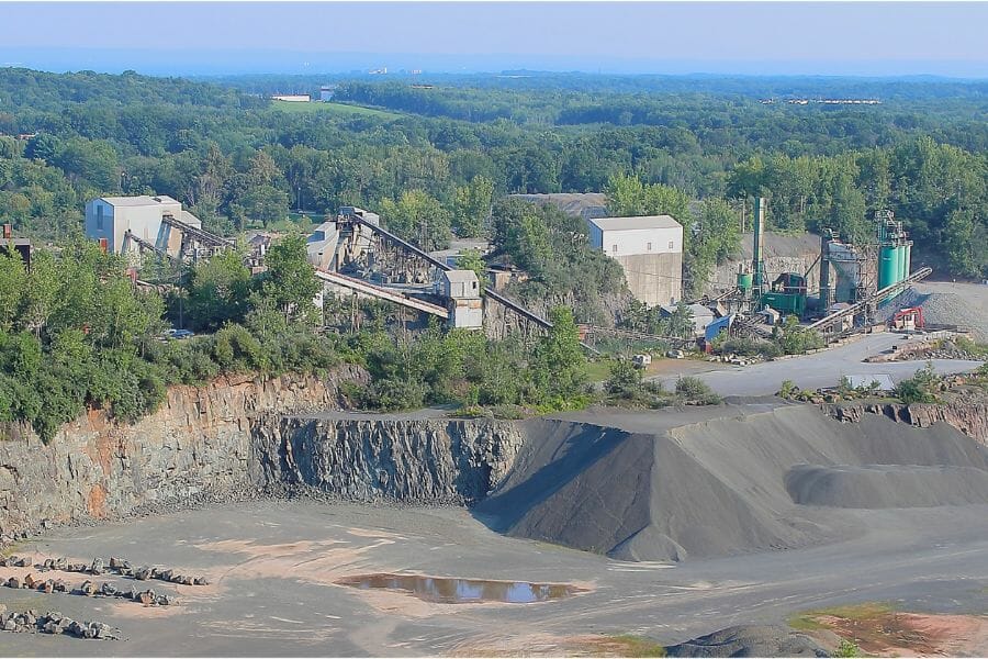 An aerial view of the East Gransby Quarry