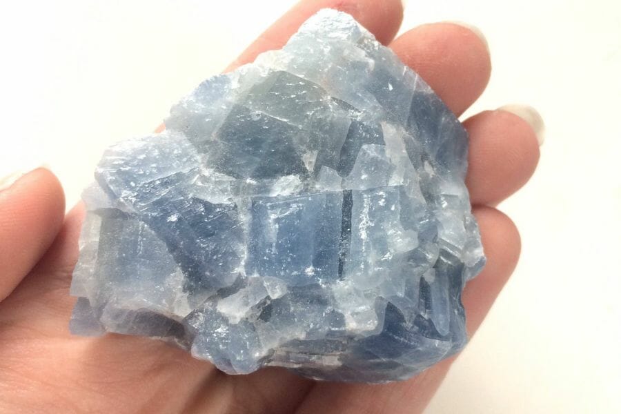 A pretty blue calcite with an intrinsic and unique shape