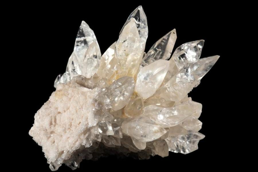 dynamic clear white crystal cluster