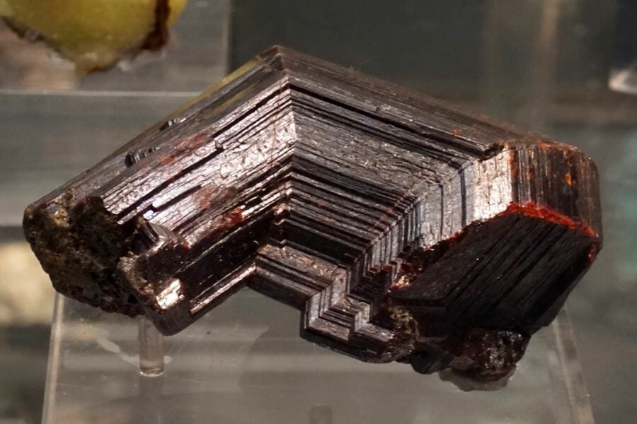 A deep-red Pyrite crystal that can be found in Georgia