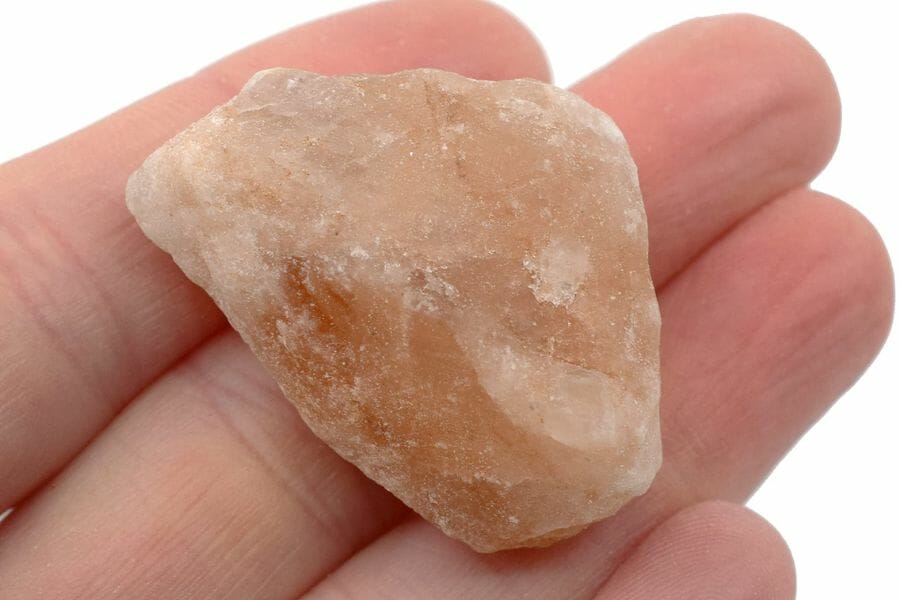 A unique and rare small pink halite with tiny white dots