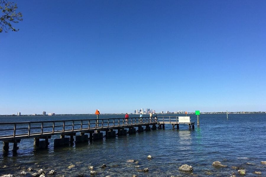 The shoreline of Ballast Point in Hillsborough County where you can hunt for crystals