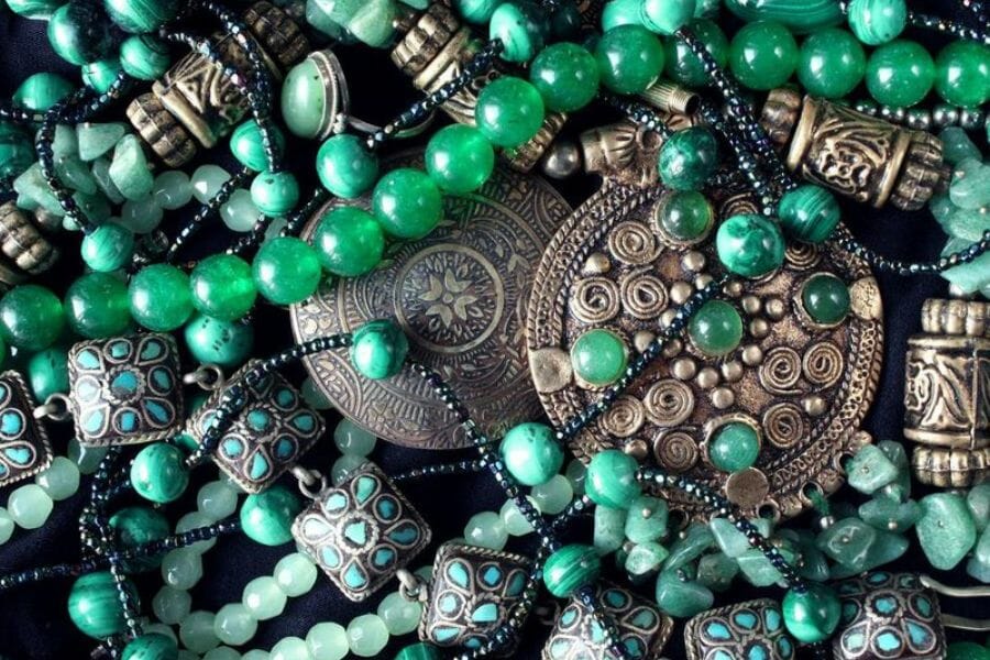 Jade jewelry stack